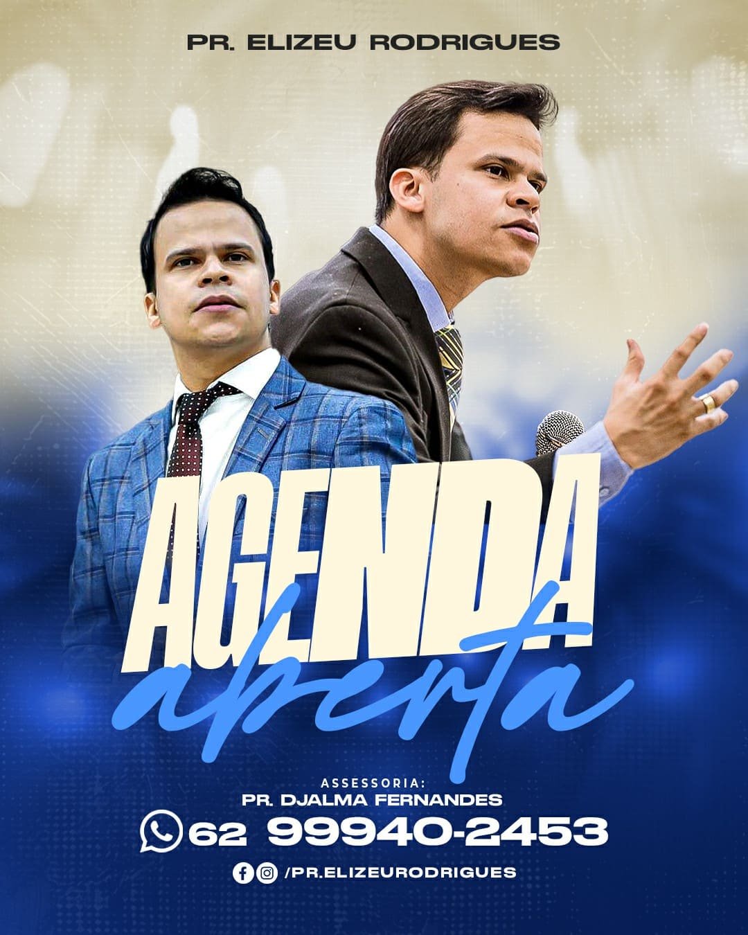 AGENDA ABERTA - PR. ELIZEU RODRIGUES